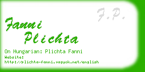 fanni plichta business card